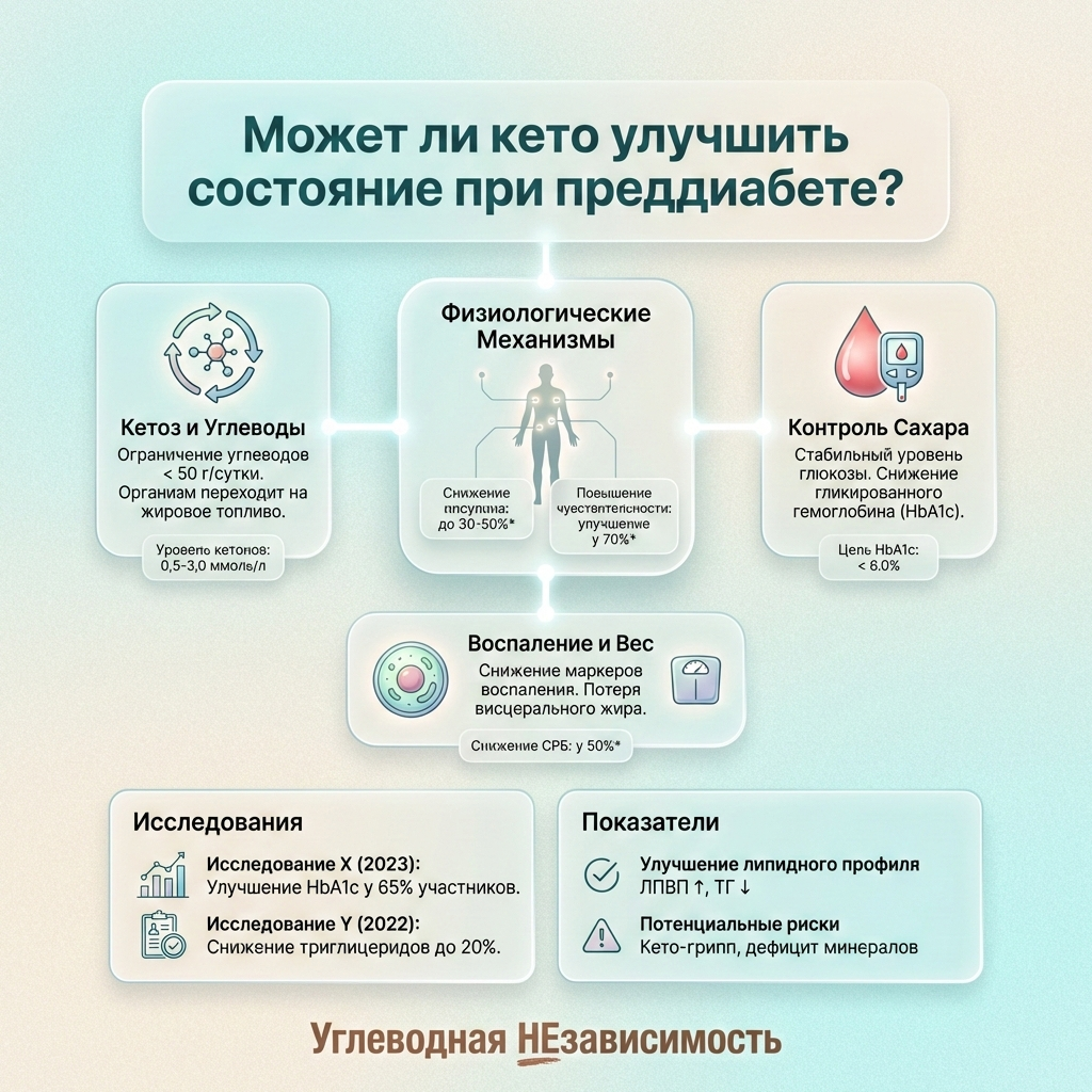 Инфографика: Может ли кето улучшить состояние при преддиабете?