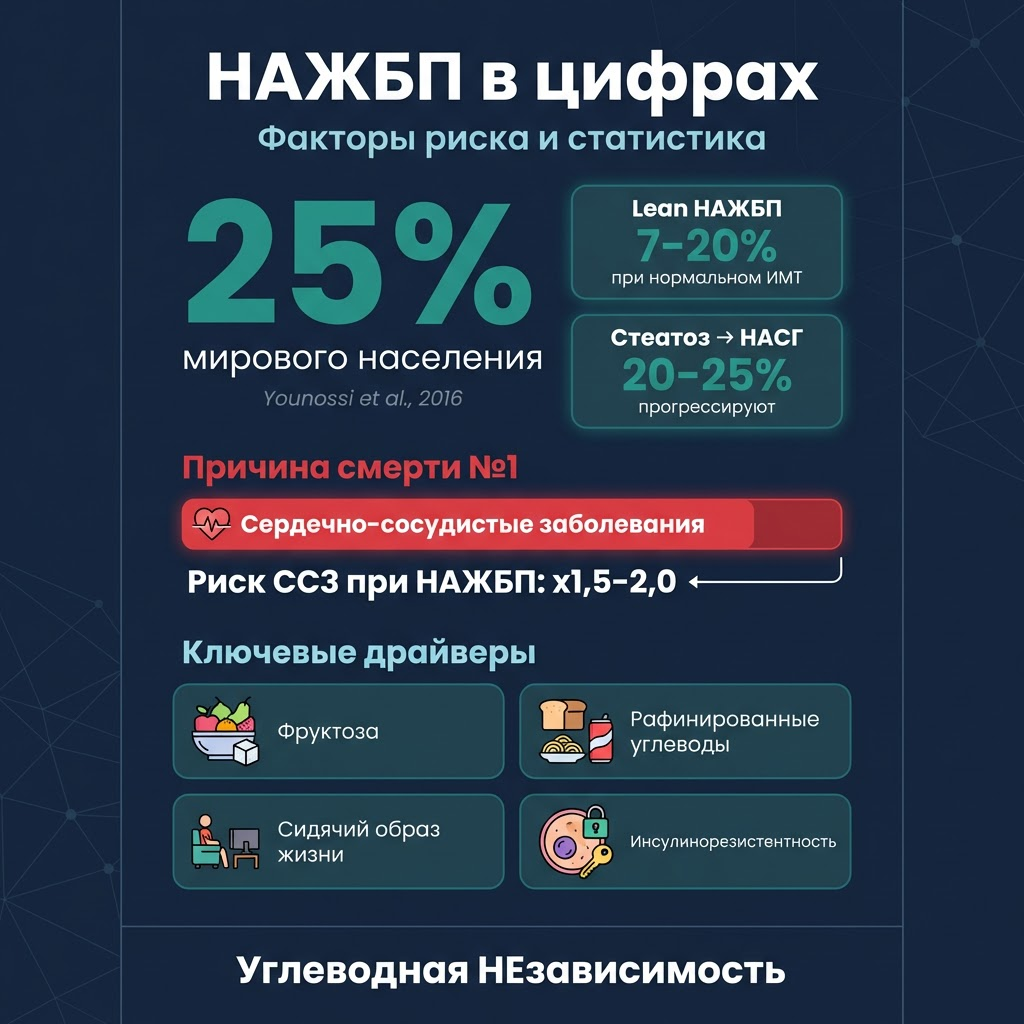 НАЖБП в цифрах: факторы риска и статистика
