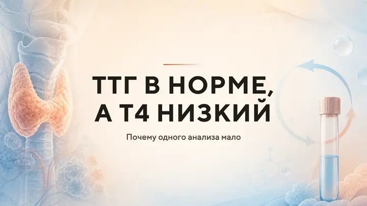 ТТГ в норме, а Т4 низкий: почему одного анализа иногда недостаточно
