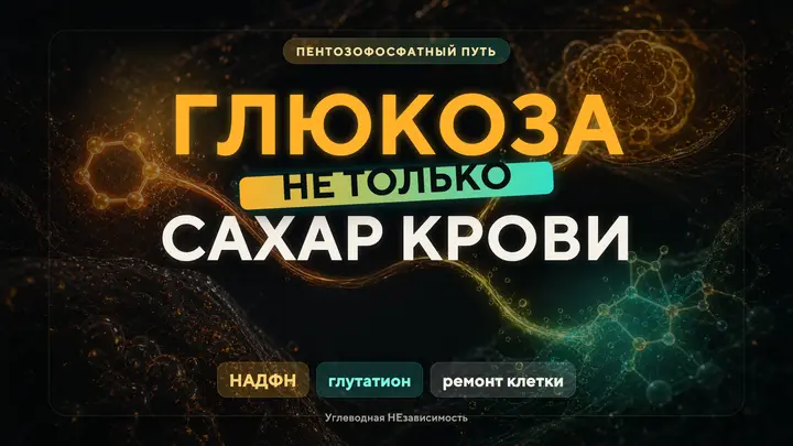Глюкоза нужна не только для сахара крови: пентозофосфатный путь, НАДФН и клеточный ремонт