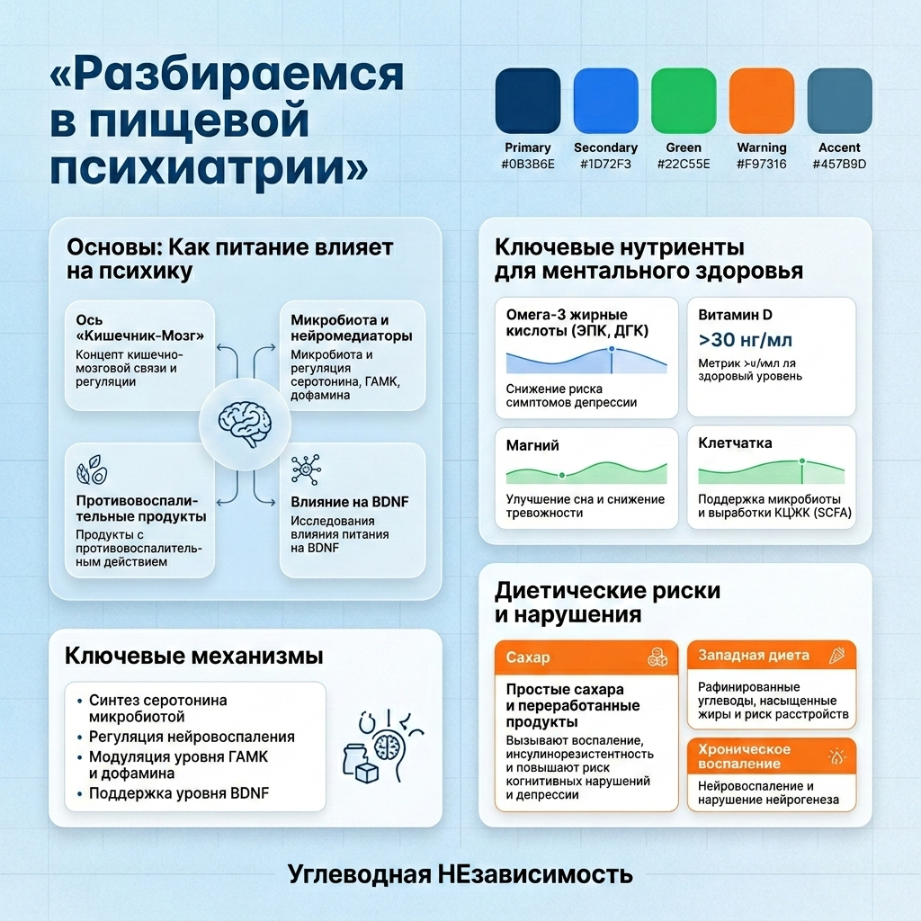 Инфографика: Разбираемся в пищевой психиатрии