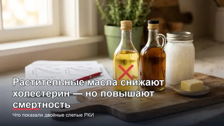 Растительные масла снижают холестерин — но повышают смертность