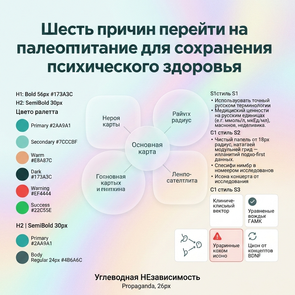 Инфографика: Шесть причин перейти на палеопитание для сохранения психического здоровья