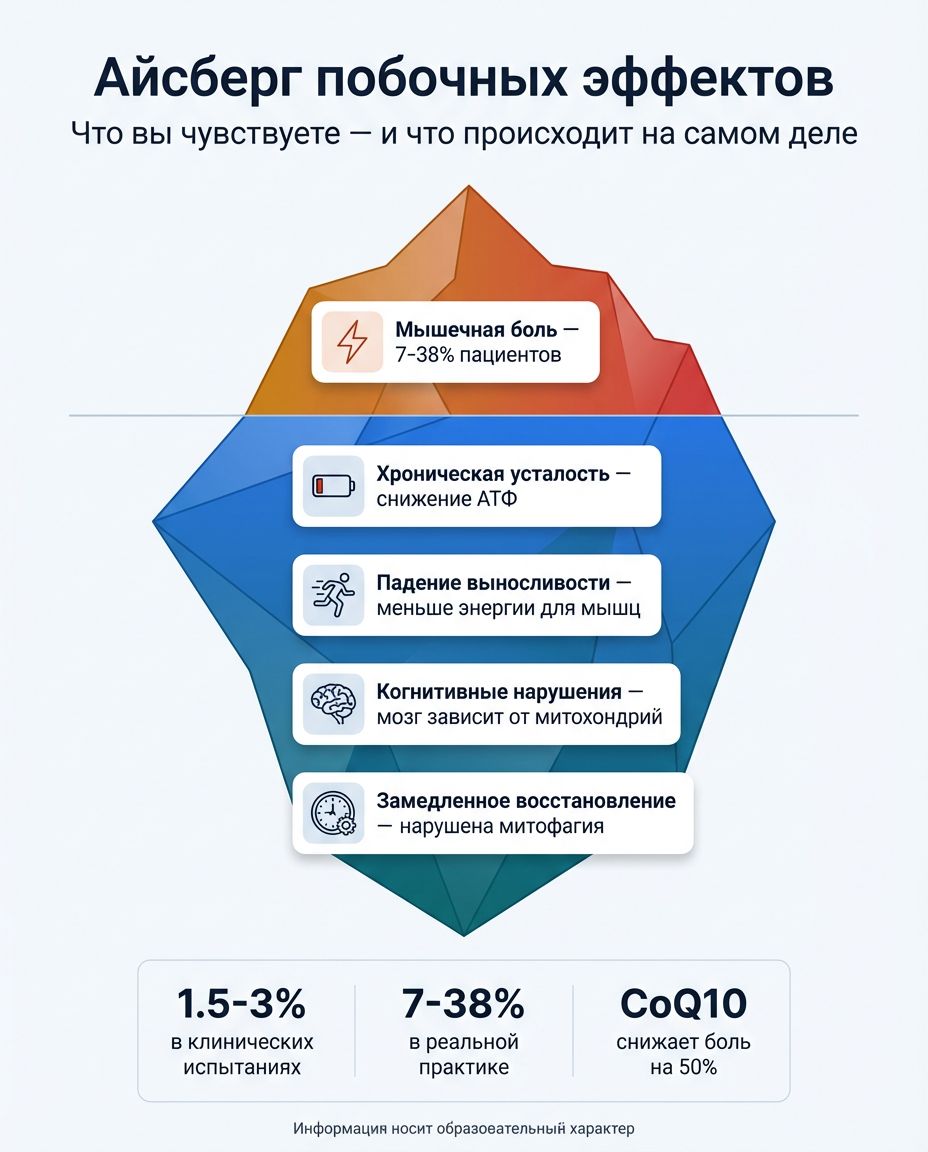 Айсберг побочных эффектов статинов