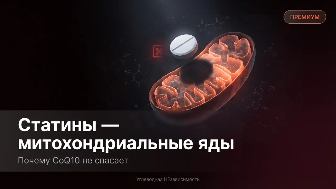 Статины — митохондриальные яды: почему CoQ10 не спасает