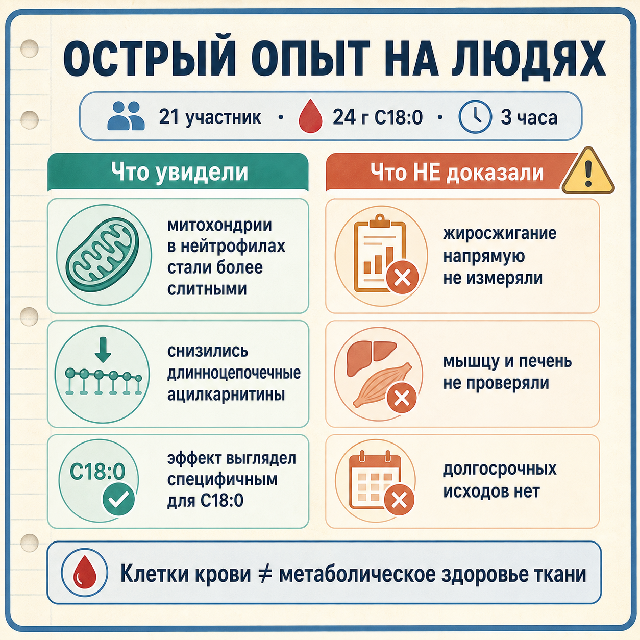Острый опыт на людях: что увидели и что не доказали