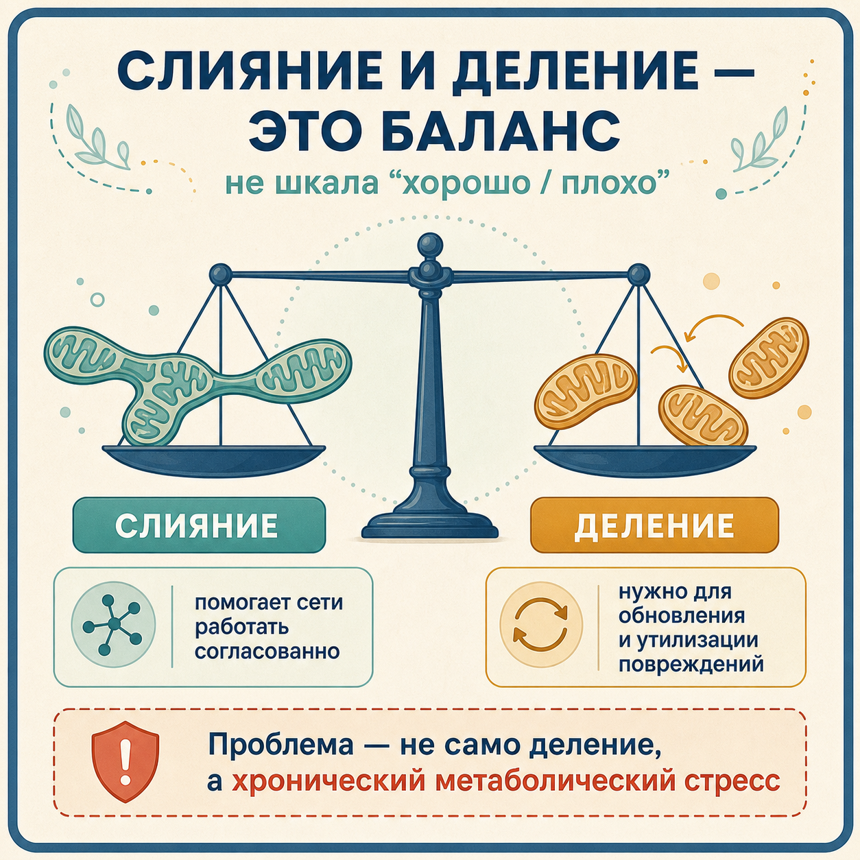Слияние и деление — это баланс, а не шкала «хорошо/плохо»