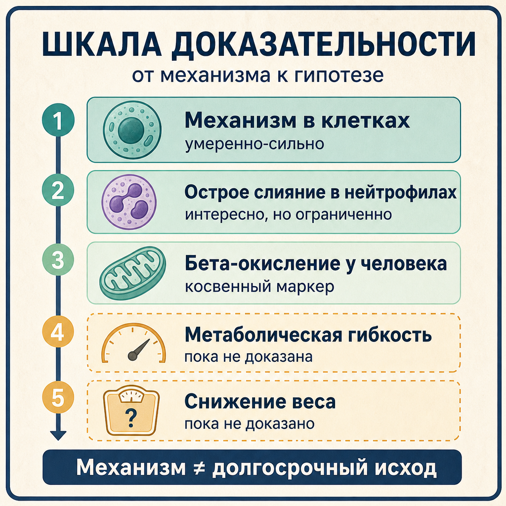 Шкала доказательности: от механизма к гипотезе