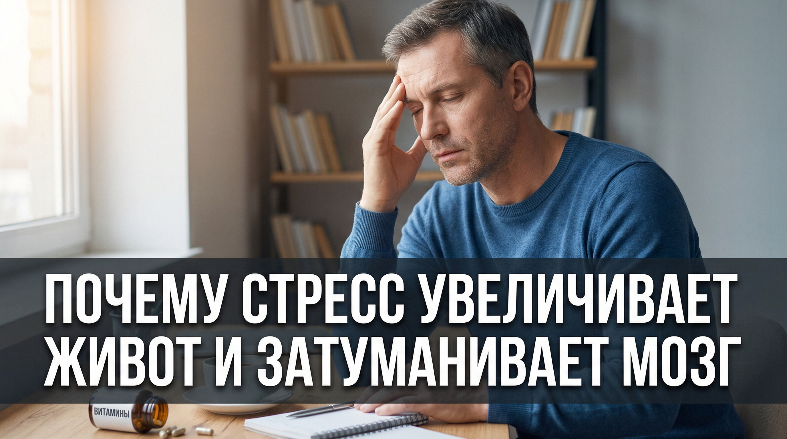 Почему от стресса растёт живот и не работает голова