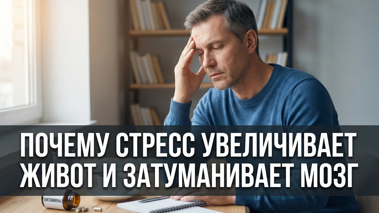 Почему от стресса растёт живот и не работает голова