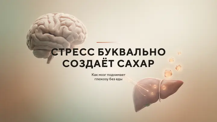 Стресс буквально создаёт сахар: как мозг поднимает глюкозу без еды