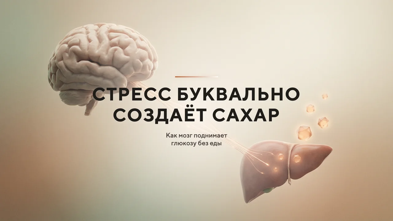 Стресс буквально создаёт сахар: как мозг поднимает глюкозу без еды