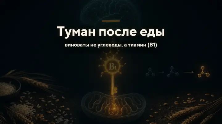 Туман после еды: почему виноваты не углеводы, а тиамин (витамин B1)