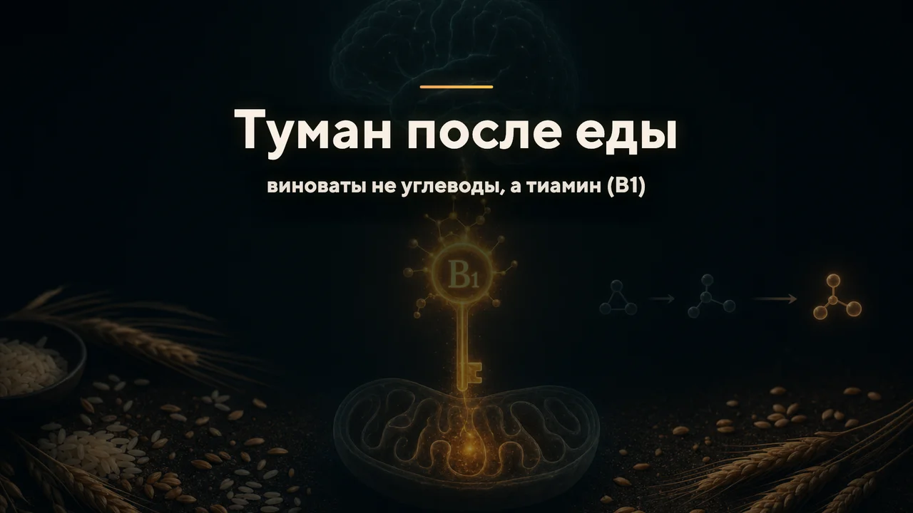 Туман после еды: почему виноваты не углеводы, а тиамин (витамин B1)