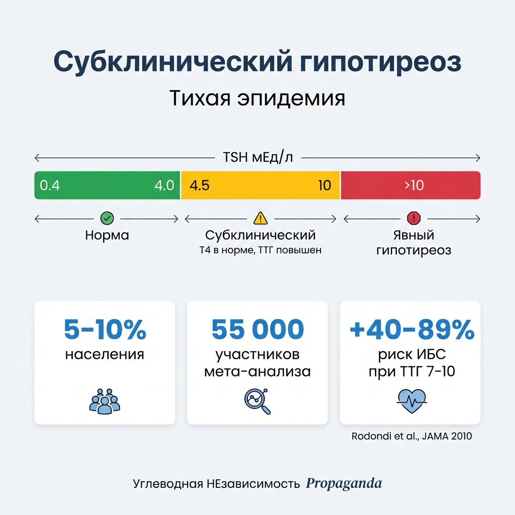 Субклинический гипотиреоз: шкала ТТГ