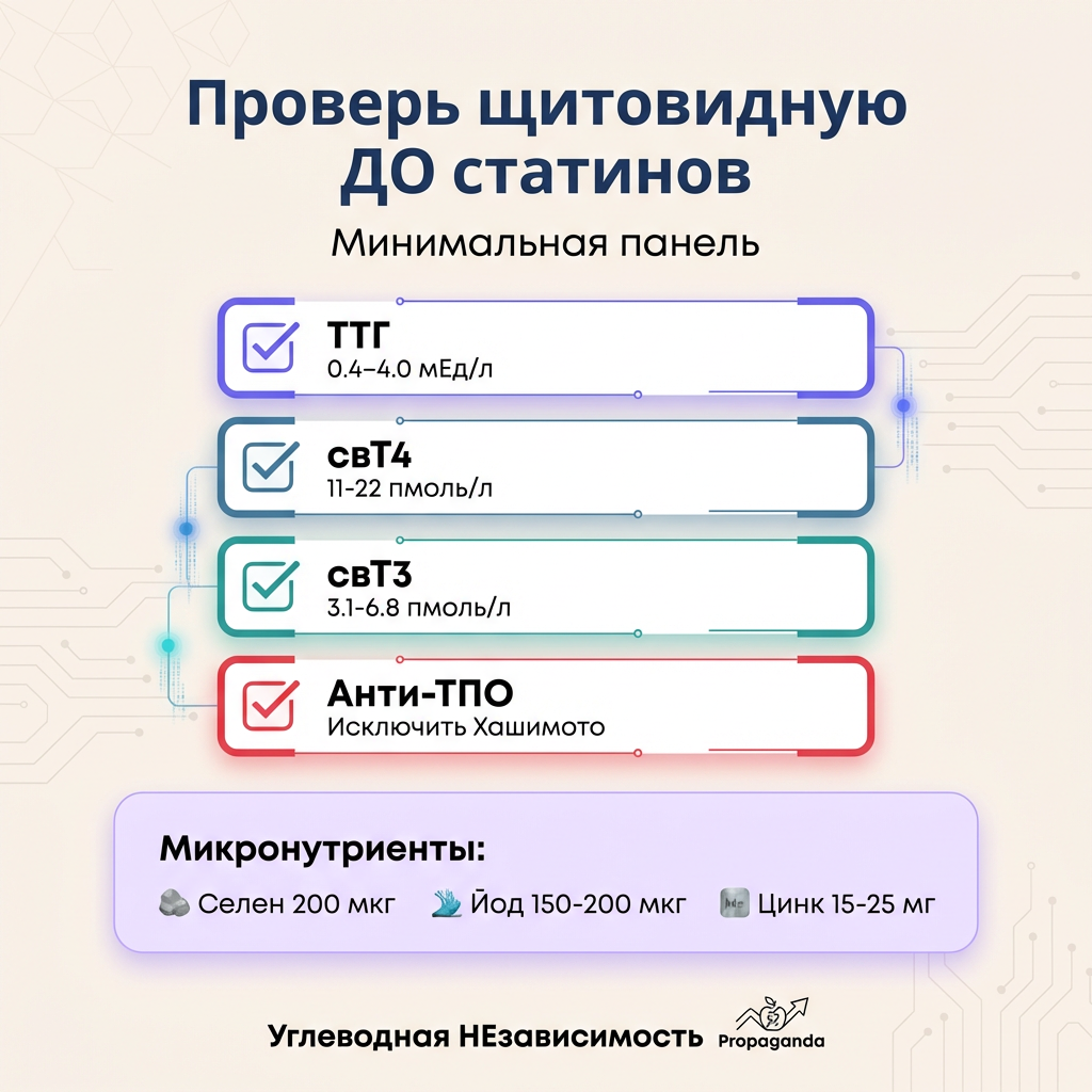 Проверь щитовидную ДО статинов