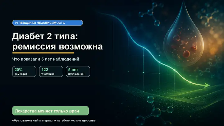 Диабет 2 типа считают необратимым. Пять лет наблюдений говорят иначе