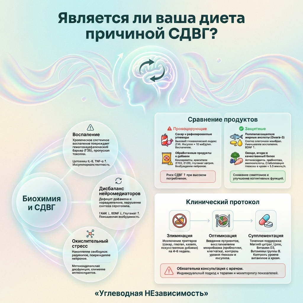 Инфографика: Является ли ваша диета причиной СДВГ?