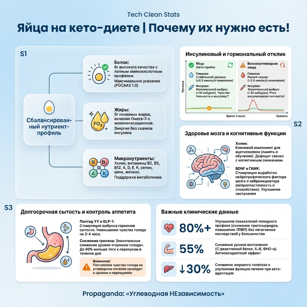 Инфографика: Яйца на кето-диете | Почему их нужно есть!