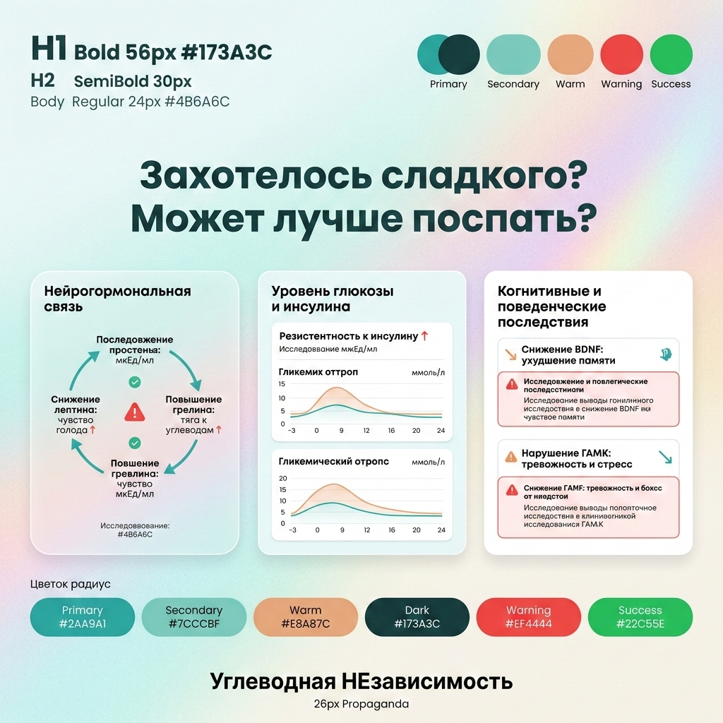 Инфографика: Захотелось сладкого? Может лучше поспать?