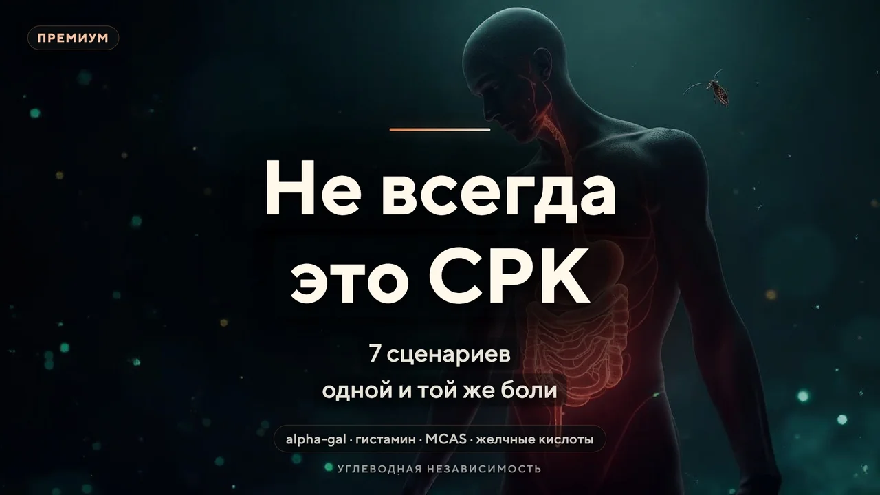 Не СРК и не непереносимость: как отличать alpha-gal, гистамин, желчные кислоты и MCAS по паттернам симптомов