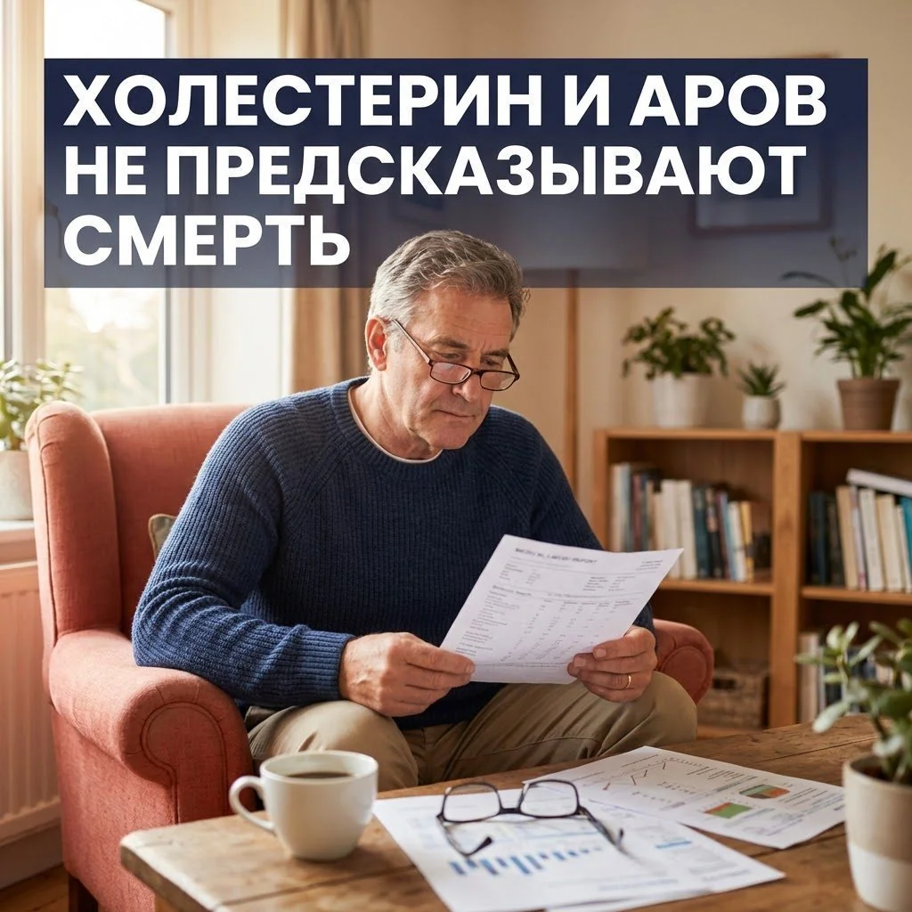 Холестерин и ApoB не предсказывают смерть. А вот это — предсказывает