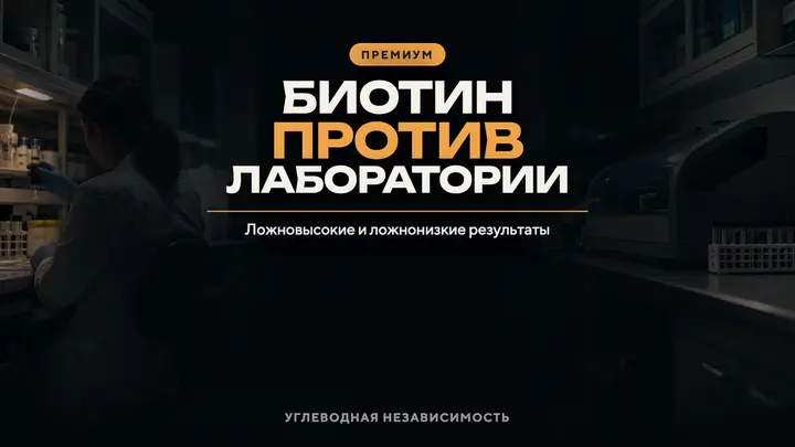 Биотин против лаборатории: какие анализы становятся ложновысокими, а какие — ложнонизкими