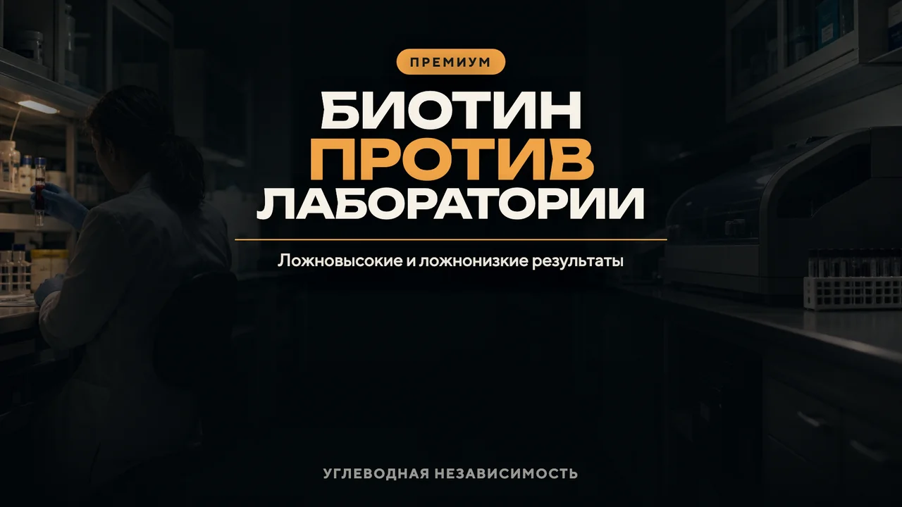 Биотин против лаборатории: какие анализы становятся ложновысокими, а какие — ложнонизкими