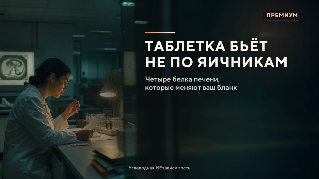 Таблетка бьёт не по яичникам, а по печени: четыре белка, которые переписывают ваш бланк анализов
