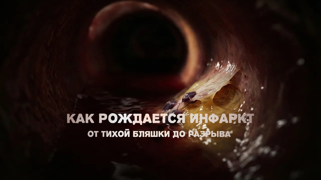 Как рождается инфаркт: от тихой бляшки до разрыва