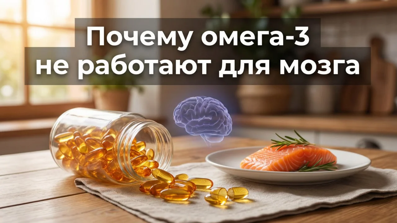 Почему омега-3 добавки не работают для мозга — и одно исключение