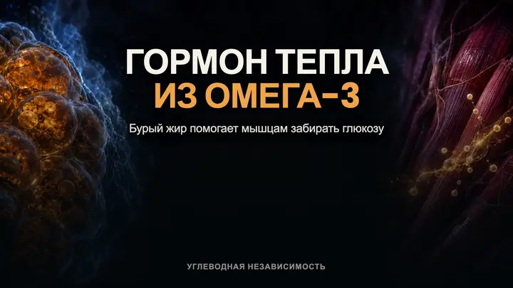Гормон тепла из омега‑3: как бурый жир помогает мышцам забирать глюкозу