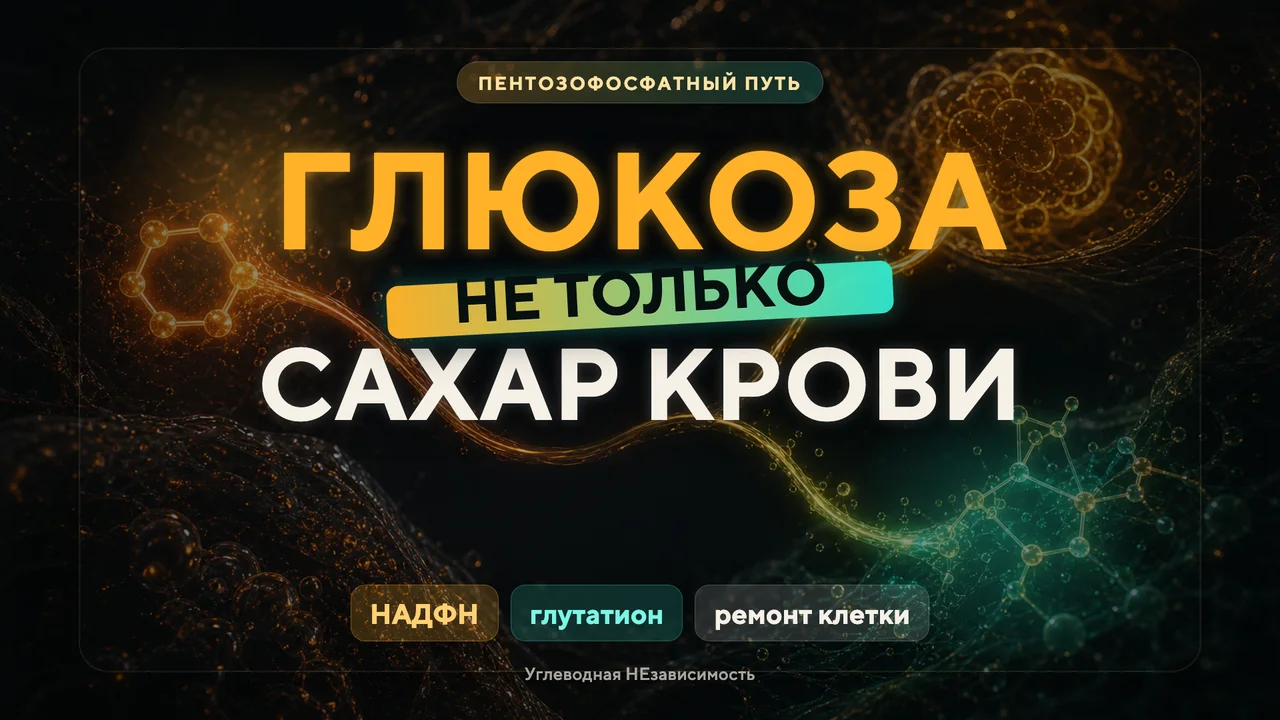 Глюкоза нужна не только для сахара крови: пентозофосфатный путь, НАДФН и клеточный ремонт