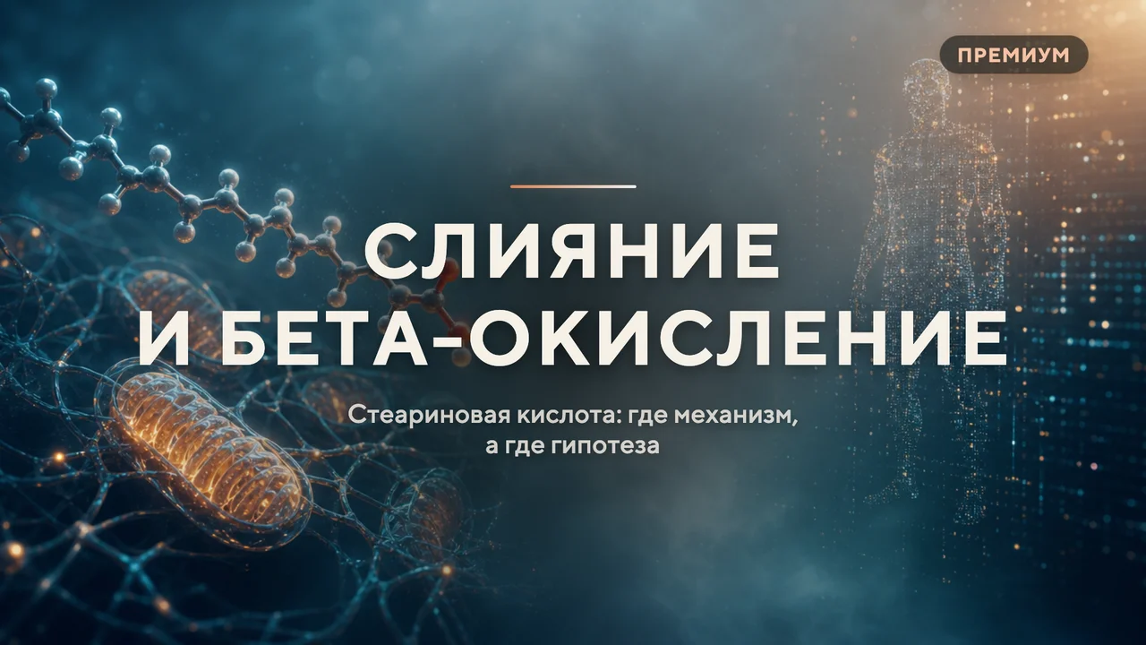 Стеариновая кислота, митохондриальное слияние и бета-окисление: где механизм, а где гипотеза