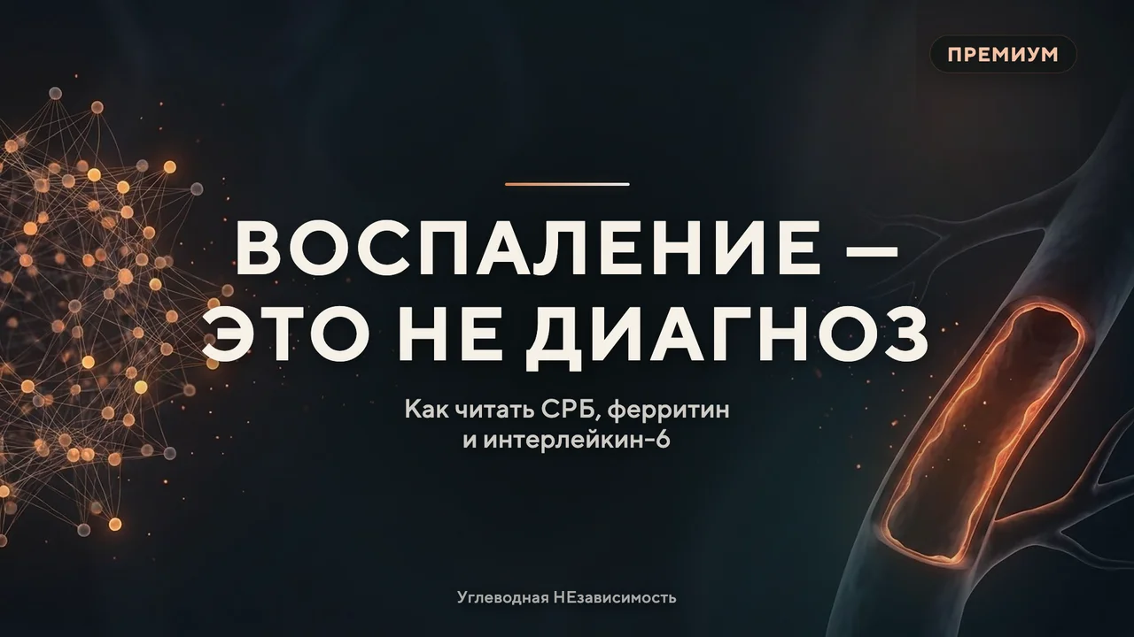 «У вас воспаление» — это не диагноз: как читать СРБ, ферритин и интерлейкин-6